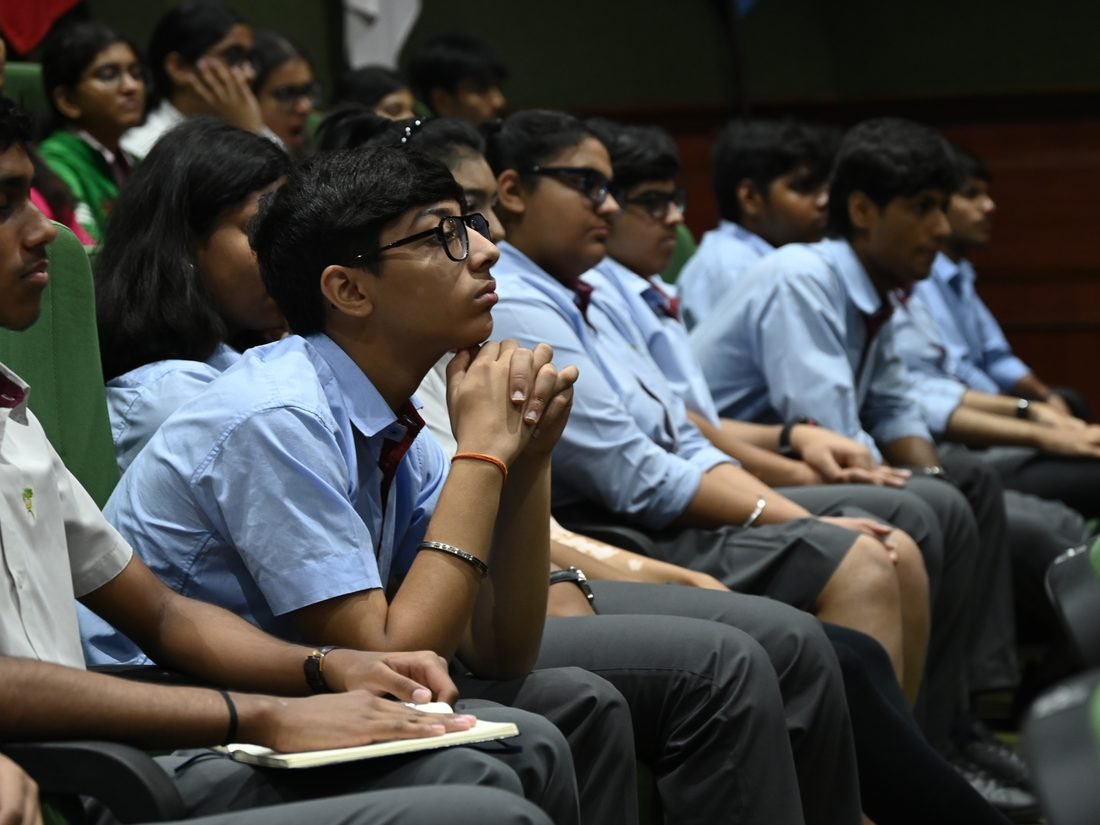 Students listening during a session