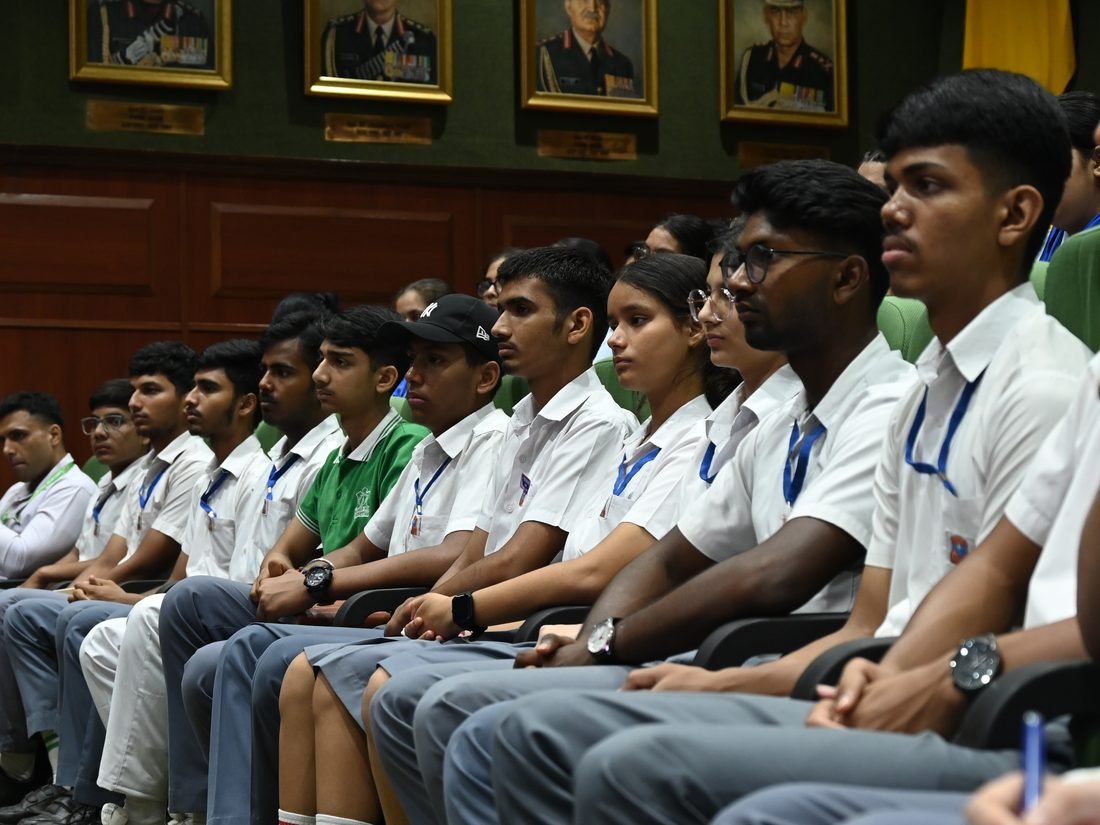 Students seated in the hall